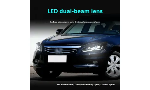 Фары передние LED с ходовыми огнями для Honda Accord 8 (2008-2013), комплект, комплект, FT Carlight Carlight — фото 5