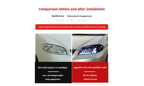 Фары передние LED с ходовыми огнями для Toyota Vios (2003-2004), комплект, комплект, FT Carlight Carlight — фото 7