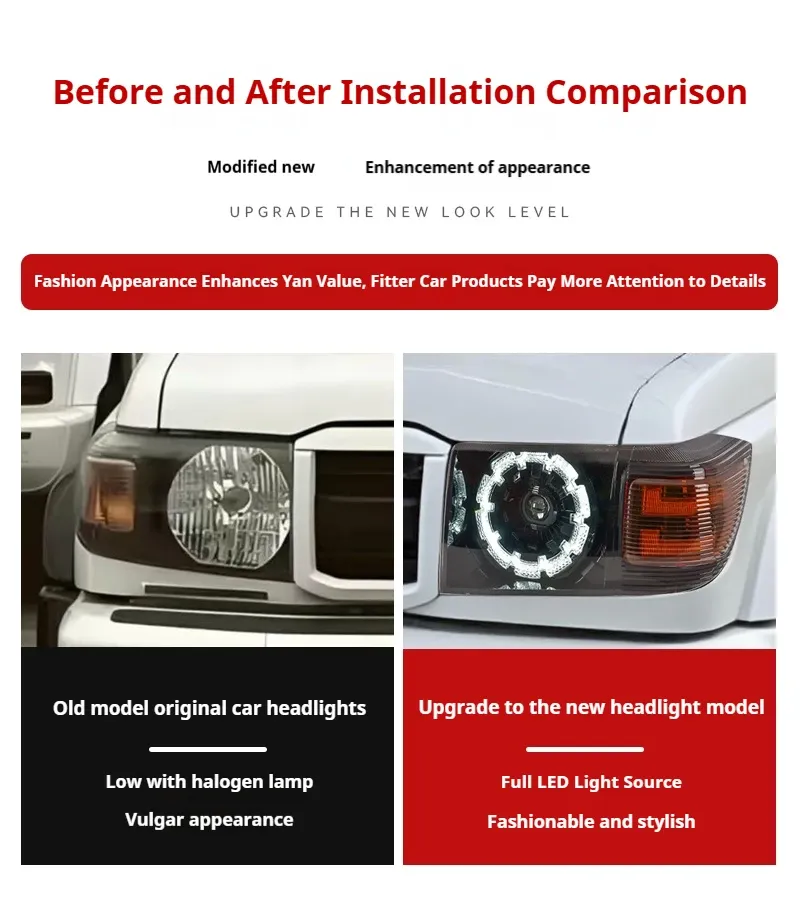 Фары передние LED с ходовыми огнями для Toyota Land Cruiser 70 (2007-2023), комплект, комплект, FT Carlight Carlight — фото 7