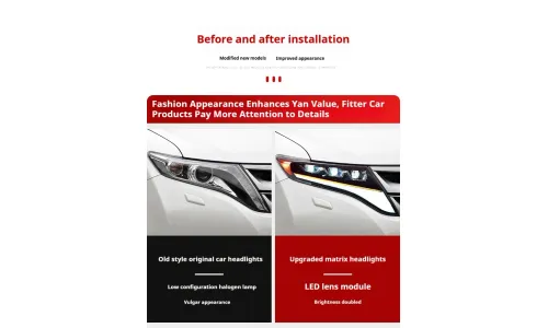 Фары передние LED с ходовыми огнями для Toyota Venza (2009-2013), комплект, FT Carlight — фото 6