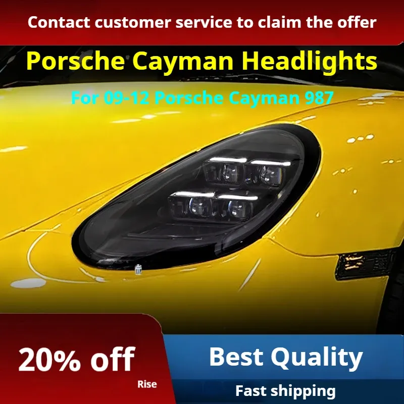 Фары передние LED с ходовыми огнями для Porsche Cayman 987 (2009-2012), комплект, комплект, FT Carlight Carlight — фото 2