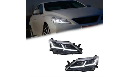 Фары передние LED с ходовыми огнями для Toyota Reiz Mark X (2010-2013), комплект, комплект, FT Carlight Carlight — фото 1