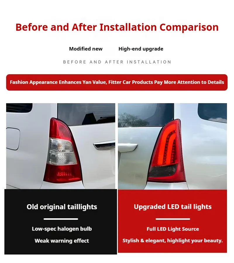 Задние LED-фонари динамический поворотник для Toyota Innova (2012-2015), комплект, комплект, FT Carlight Carlight — фото 7