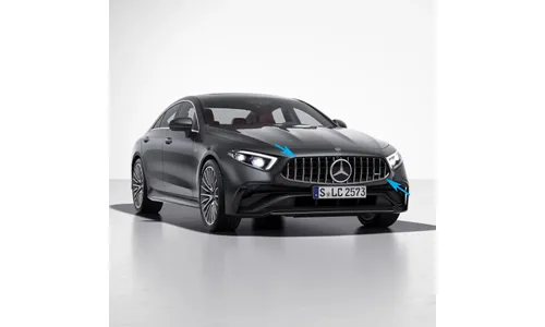 Комплект решетки Panamericana CLS 53 AMG Mercedes-Benz CLS C257, хром, без Distronic — фото 2