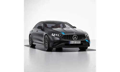 Комплект решетки Panamericana CLS 53 AMG Mercedes-Benz CLS C257, темный хром, с Distronic — фото 2