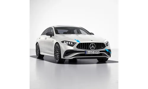 Комплект решетки Panamericana CLS 53 AMG Mercedes-Benz CLS C257, темный хром, с Distronic — фото 3