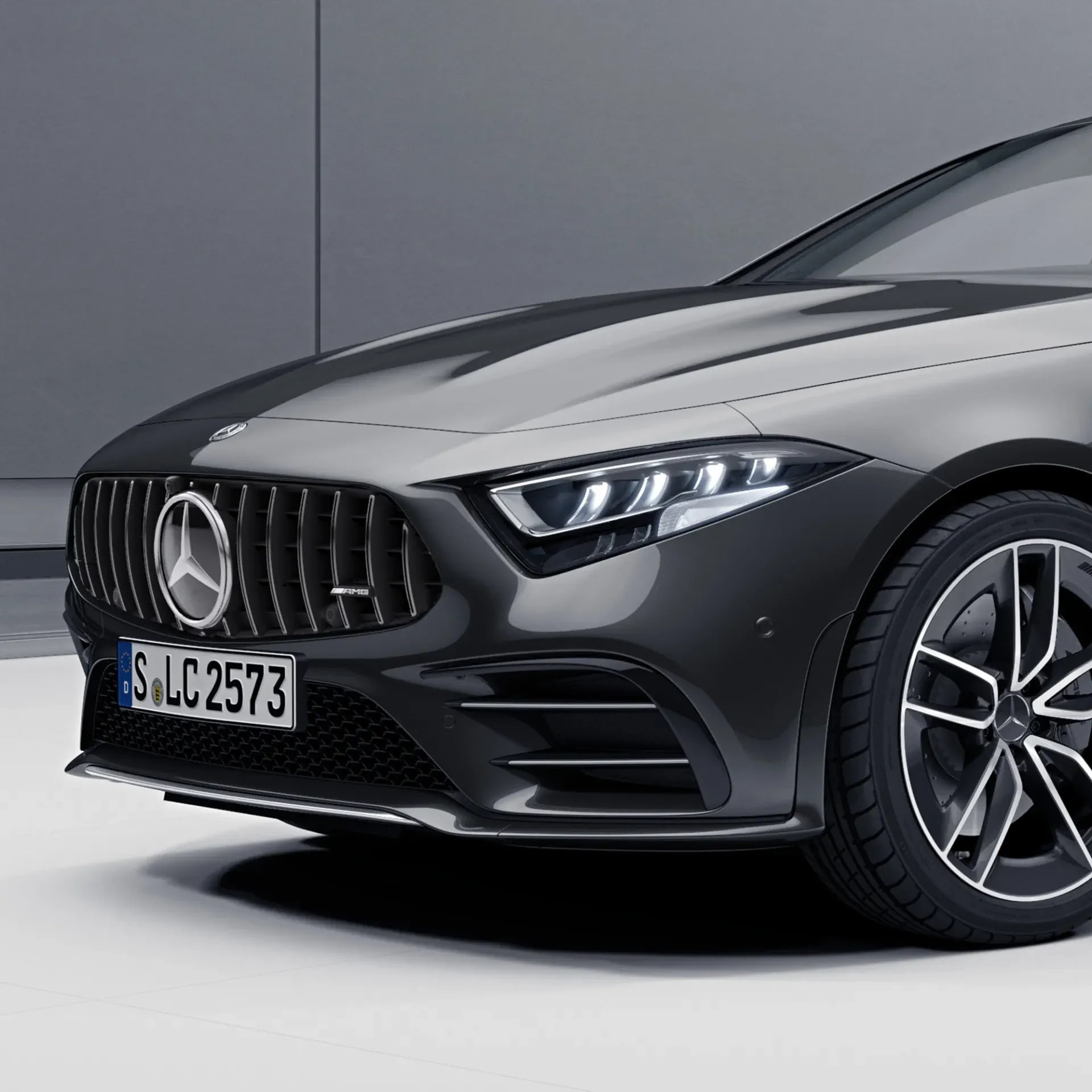 Комплект решетки Panamericana CLS 53 AMG Mercedes-Benz CLS C257, темный хром, без Distronic — фото 4