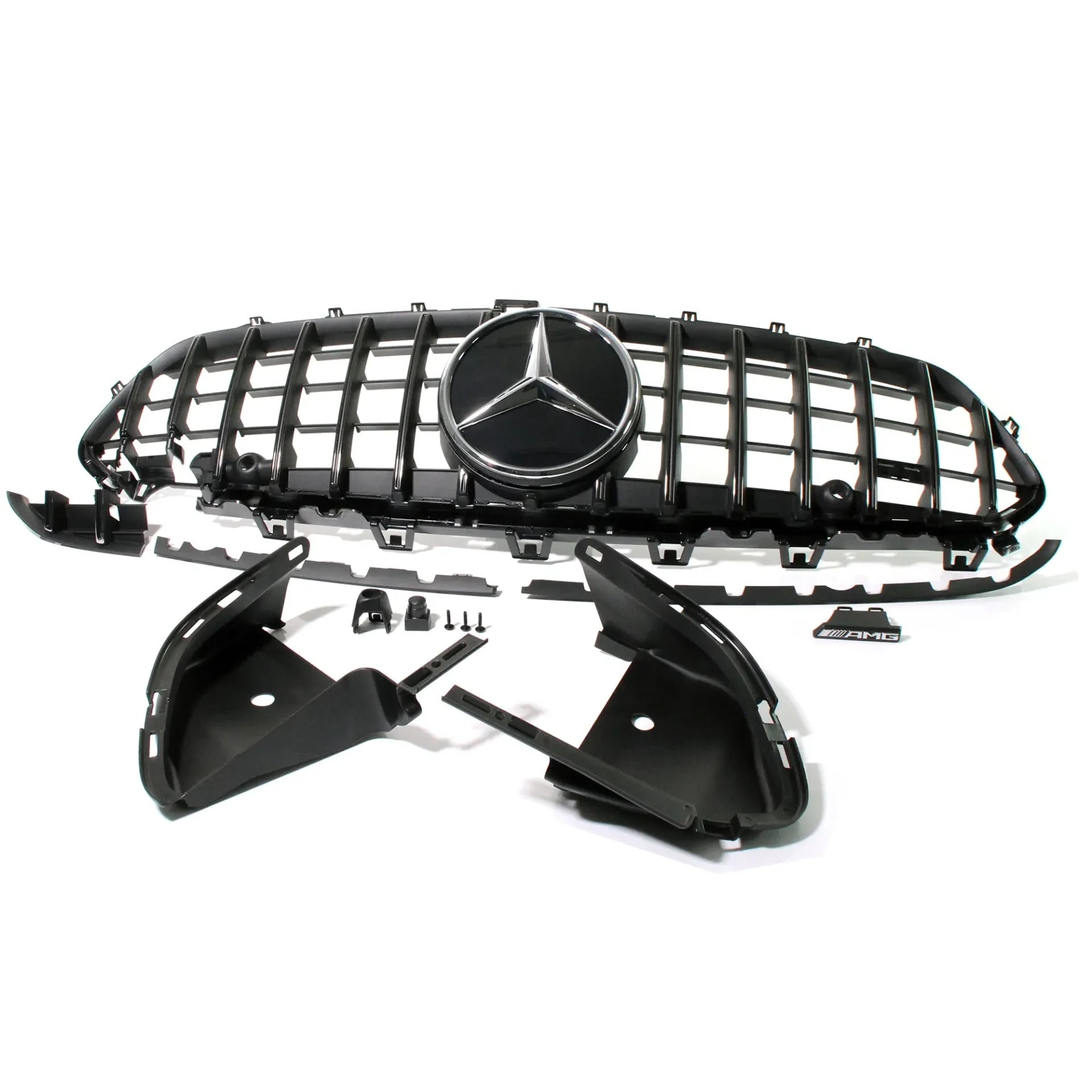 Комплект решетки Panamericana CLS 53 AMG Mercedes-Benz CLS C257, темный хром, с Distronic — фото 6