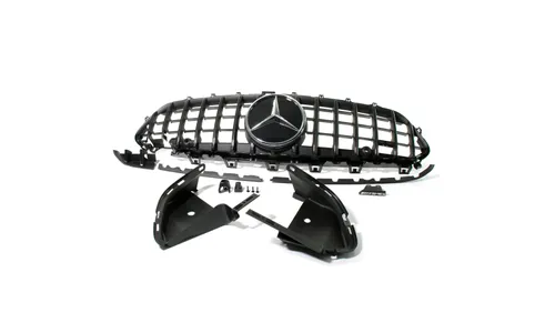 Комплект решетки Panamericana CLS 53 AMG Mercedes-Benz CLS C257, темный хром, с Distronic — фото 6