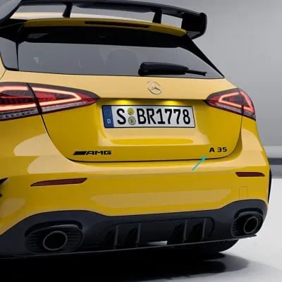 Черный шильдик A 35 Mercedes-Benz A-Class W177 на крышку багажника — фото 1