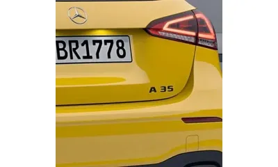 Шильдик A 35 Mercedes-Benz A W177 на крышку багажника, темный хром — фото 1
