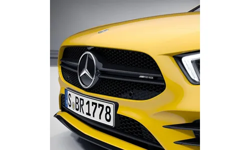 Комплект черных глянцевых накладок Twin-Blade решетки радиатора Mercedes-AMG A 35 W177/V177 — фото 2
