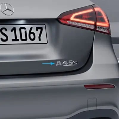 Шильдик AMG A 45 S Mercedes-Benz A W177, хромированный — фото 1