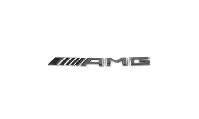 Шильдик AMG Mercedes-Benz GLE V167, темный хром, слева на крышку багажника — фото 1