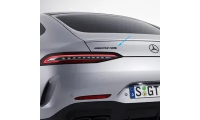 Шильдик AMG Mercedes-AMG GT X290 на крышку багажника, черный хром — фото 1