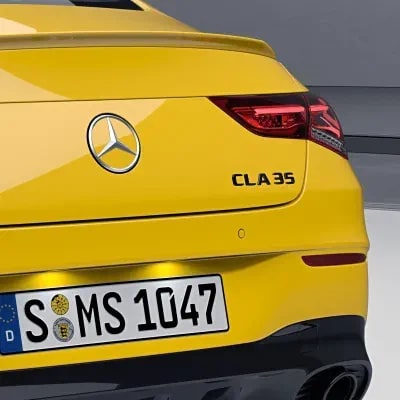 Черный глянцевый шильдик CLA 35 Mercedes-Benz CLA C118/X118 на крышку багажника — фото 1