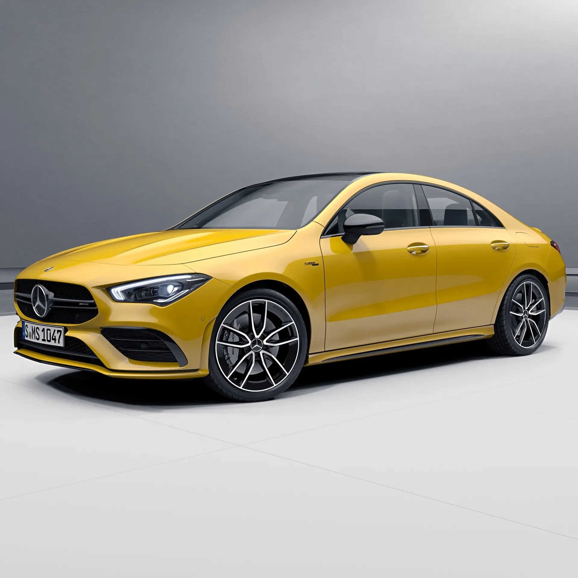 Комплект черной глянцевой решетки Twin-Blade Mercedes-Benz CLA C118/X118 в стиле CLA 35 AMG — фото 3