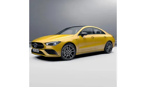 Комплект черной глянцевой решетки Twin-Blade Mercedes-Benz CLA C118/X118 в стиле CLA 35 AMG — фото 3