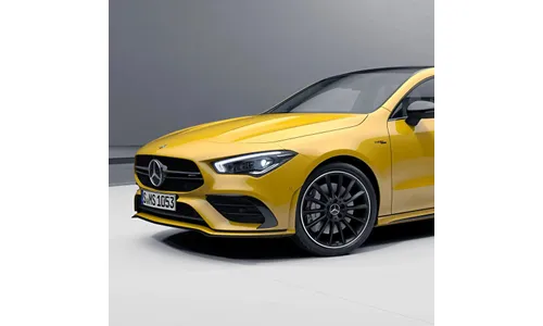 Черная глянцевая накладка Twin-Blade решетки Mercedes-AMG CLA 35 C118/X118 — фото 1