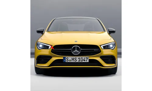 Черная глянцевая накладка Twin-Blade решетки Mercedes-AMG CLA 35 C118/X118 — фото 2