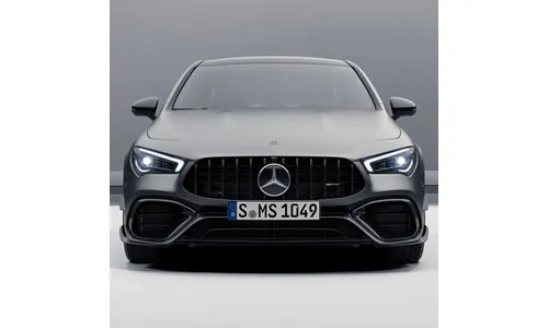 Решетка радиатора Panamericana Mercedes-AMG CLA 45 C118/X118, темный хром — фото 1