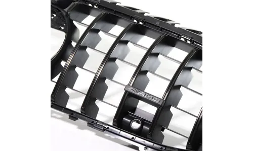 Решетка радиатора Panamericana Mercedes-AMG CLA 45 C118/X118, темный хром — фото 6