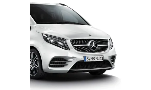 Решетка радиатора Diamond AMG Mercedes-Benz V-Класс W447 до 05.2019 без Distronic, хромированные штифты — фото 2