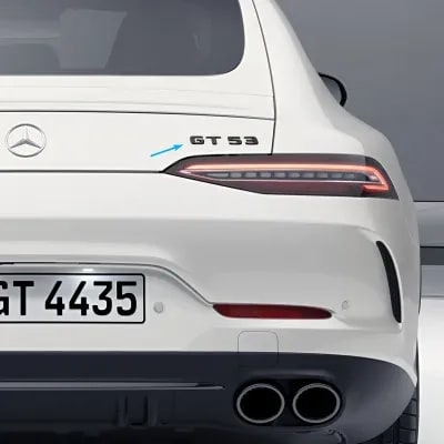 Шильдик AMG "GT53" Mercedes-Benz AMG GT X290, темный хром — фото 1