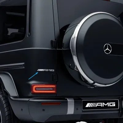 Хромированный шильдик AMG Mercedes-Benz G-Class W463A на заднюю дверь — фото 1