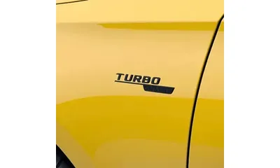 Комплект шильдиков Turbo 4Matic AMG на крылья, черный глянцевый, 2 шт. — фото 1