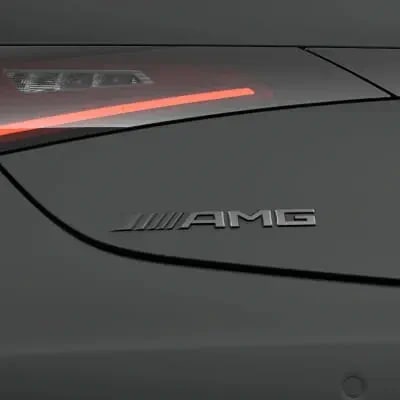 Шильдик AMG Mercedes-Benz CLE C236 на крышку багажника, темный хром — фото 1
