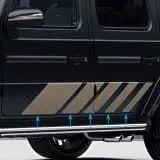 Комплект золотистых наклеек AMG Techgold Mercedes-Benz G-Class W463A на кузов и зеркала — фото 3