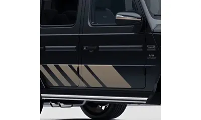 Комплект золотистых наклеек AMG Techgold Mercedes-Benz G-Class W463A на кузов и зеркала — фото 1
