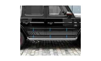 Боковые спортивные полосы AMG Mercedes-Benz G-Класс W463A, серые, 2 шт. — фото 1