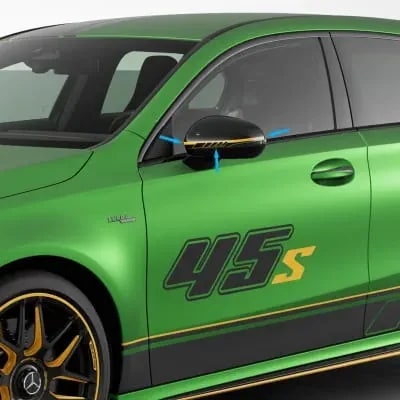 Наклейки Final Edition на корпуса зеркал Mercedes-Benz A-Класс W177, желто-черные, 2 шт. — фото 1