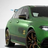 Желтые декоративные полосы на заднее антикрыло Mercedes-Benz A-Class W177 Final Edition, 2 шт. — фото 2