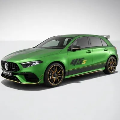 Комплект декоративных наклеек Mercedes-Benz A W177 на крышу для автомобиля с панорамной крышей, желто-черно-серый — фото 1