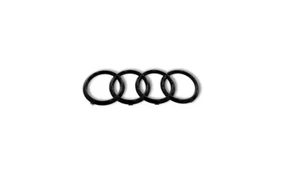 Черная эмблема-кольца Audi Q7 4M Black Edition на крышку багажника — фото 1