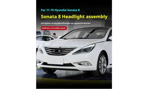 Фары передние LED с ходовыми огнями для Hyundai Sonata (2011-2015), комплект, комплект, FT Carlight Carlight — фото 5