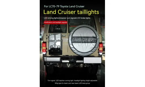 Задние LED-фонари динамический поворотник для Toyota Land Cruiser 70 (1984-2021), комплект, комплект, FT Carlight Carlight — фото 2