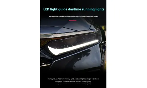 Фары передние LED с ходовыми огнями для Honda Accord 10 (2018-2023), комплект, комплект, FT Carlight Carlight — фото 3