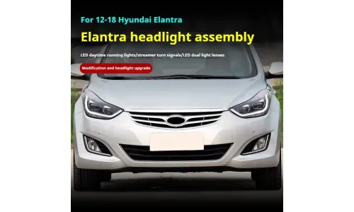 Фары передние LED с ходовыми огнями для Hyundai Elantra (2012-2018), комплект, FT Carlight — фото 5