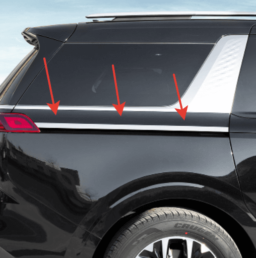 Накладки на задние крылья Kia Carnival 2021-, нержавейка — фото 2