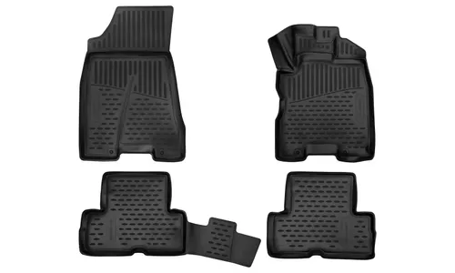 Коврики 3D в салон NISSAN X-Trail, 01/2007-12/2015, кроссовер, правый руль, 4шт. (полиуретан) / Ниссан Х Трейл — фото 1