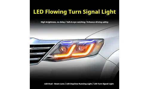 Фары передние LED с ходовыми огнями для Toyota Fortuner (2011-2015), комплект, комплект, FT Carlight Carlight — фото 3