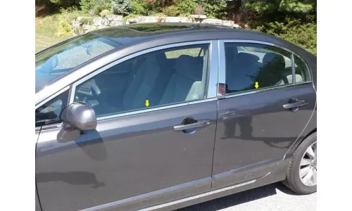 Накладки на молдинги окон из нержавеющей стали 4 шт для Honda Civic 4DR 2006-2011 | WS26214 — фото 1
