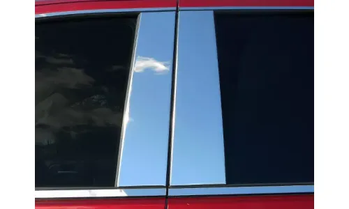 Накладки стоек дверей из нержавеющей стали 4 шт отделка двери QAA для GMC Sierra Crew 2019-2021 — фото 1