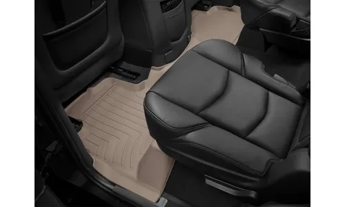 Ковры салона Floorliners, 2 ряд Cadillac Escalade 2015-2020, бежевый, Weathertech — фото 1