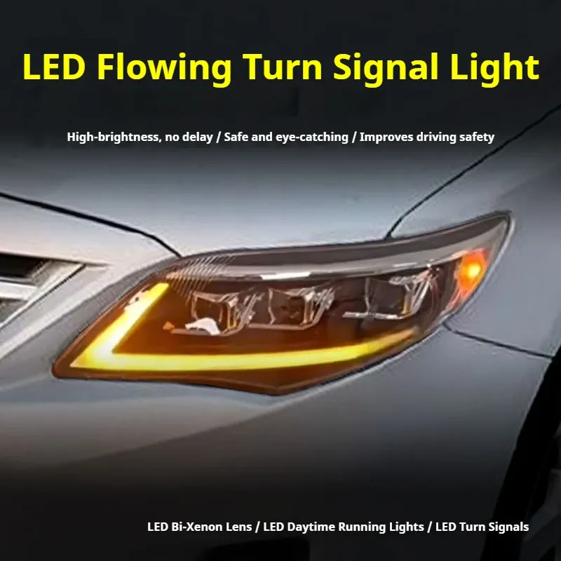 Фары передние LED с ходовыми огнями для Toyota Corolla (2011-2013), комплект, комплект, FT Carlight Carlight — фото 3