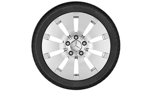 Диск колесный R17 Mercedes C-class W205, S205, C205, A205 , «Серебристый ванадий», 10 отверстий, оригинал — фото 1